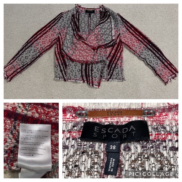 ESCADA SPORT Tweed Jacket 38 - Picture 9 of 11